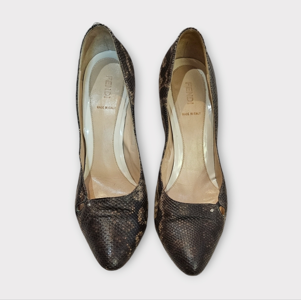 Fendi snakeskin Print Heels